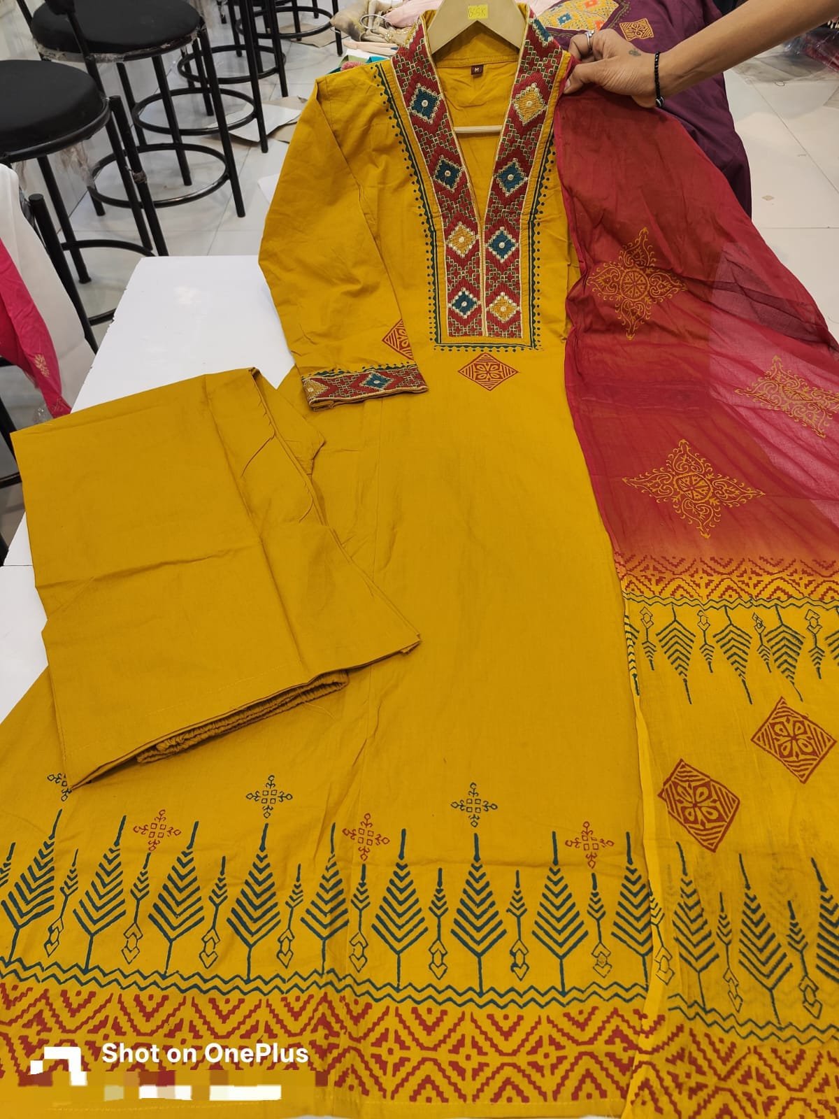 Yellow Embroidered Ethnic Suit