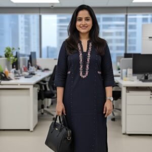 Elegant Navy Blue Kurta Set