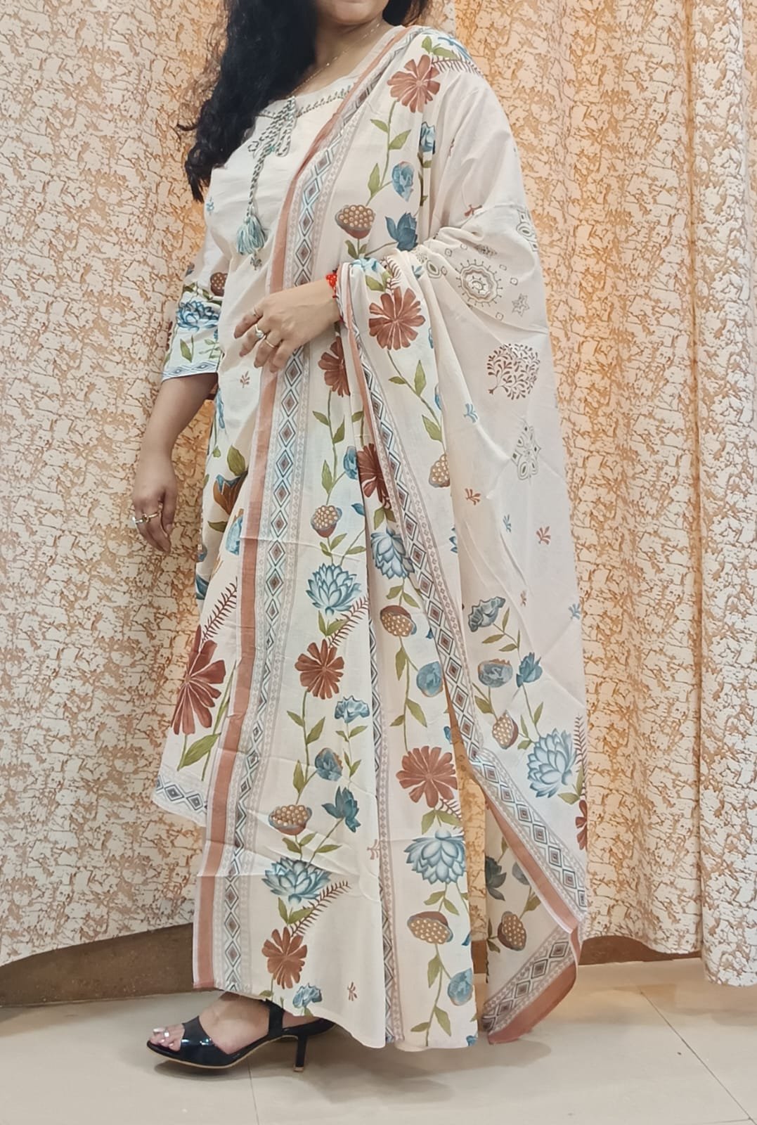 Digital print Mul Cotton suit - Image 2
